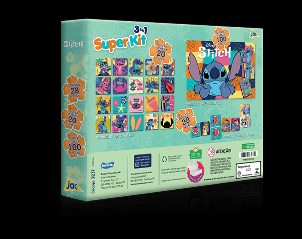 Encontraproduto.com.br - Super Kit de Jogos 3 em 1 Stitch Toyster 3237