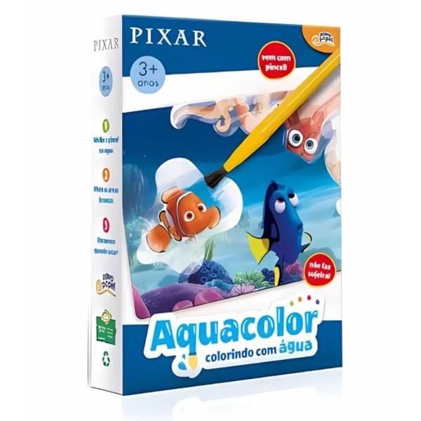 Encontraproduto.com.br - Aquacolor c/ Pincel Pixar - Toyster  UNICA