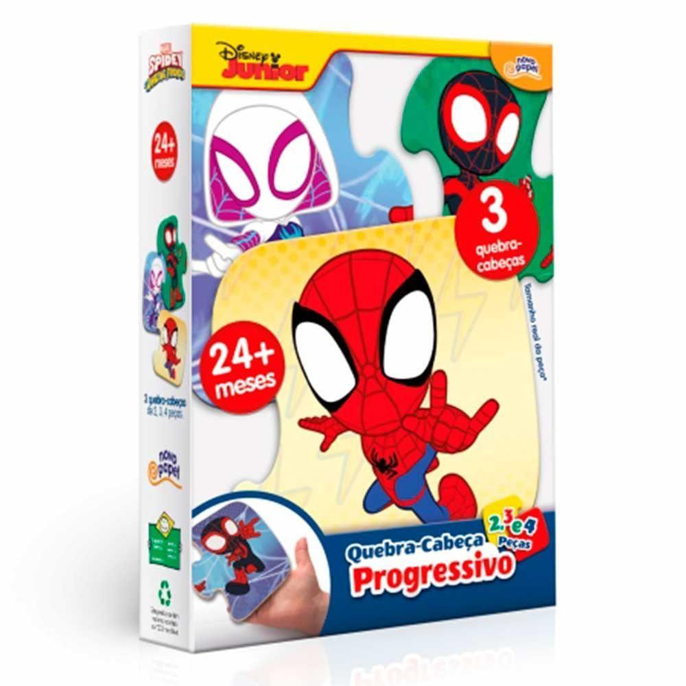 Quebra-cabeça Progressivo - 2, 3 E 4 Peças - Spidey - Toyster
