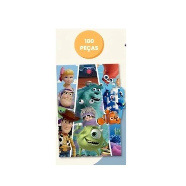 Encontraproduto.com.br - Maleta Pixar Com 3 Quebra Cabeças Toyster 009139
