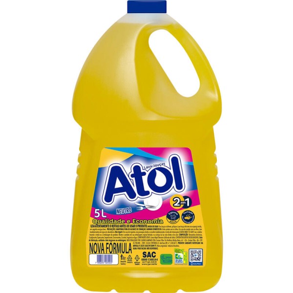 Encontraproduto.com.br - Detergente Líquido Atol Neutro Bombona com 5L