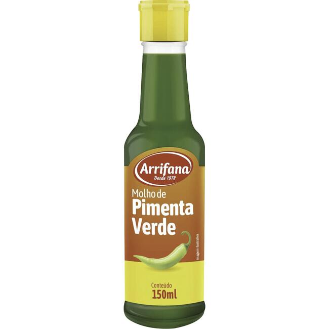 Encontraproduto.com.br - Molho de Pimenta Arrifana Verde Frasco com 150ml