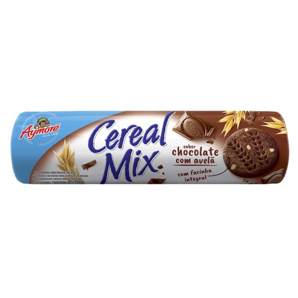 Encontraproduto.com.br - Biscoito Doce Aymoré Cereal Mix Chocolate e Avelã Pacote 200 g