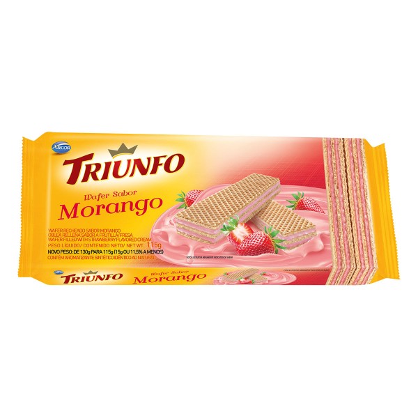 Encontraproduto.com.br - Wafer de Morango Triunfo 115g
