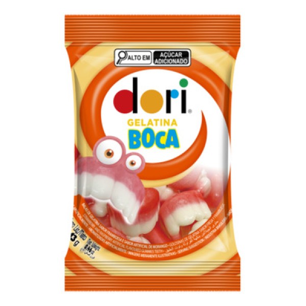 Bala de Gelatina Dori Boca Caixeta com 12x13g