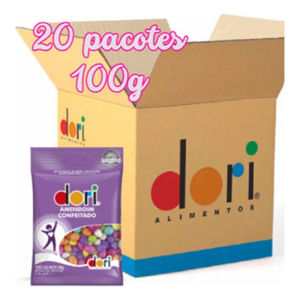 Confeito DORI colorido    amendoim 100g
