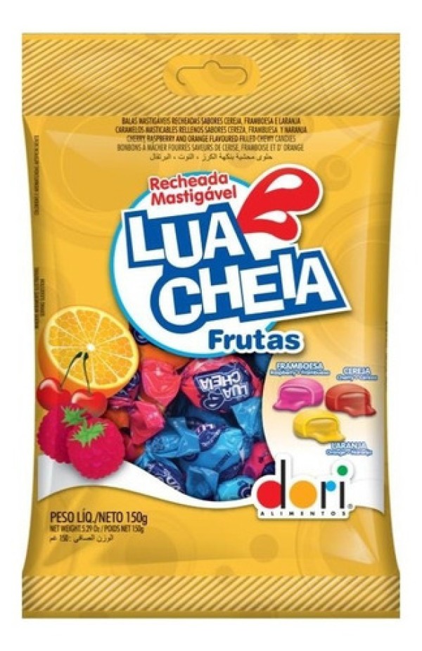 Bala Dori Lua Cheia Frutas 150G