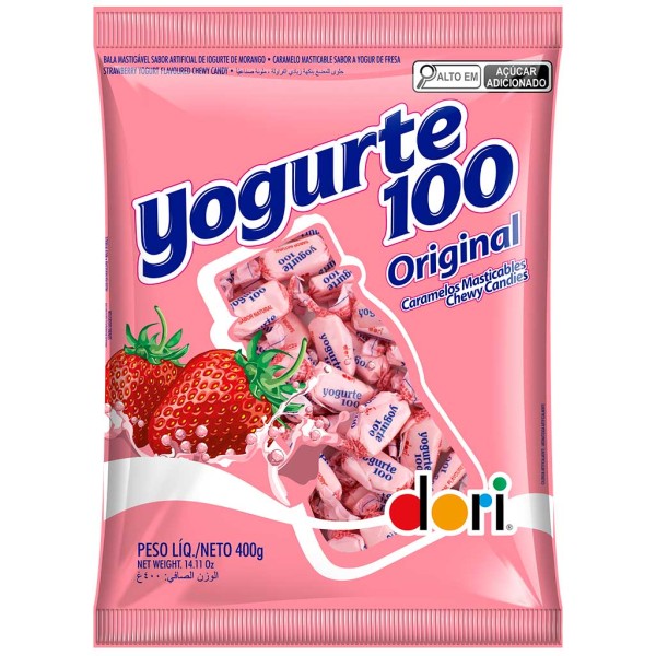 Bala Mastigável Yogurte 100 Original 400g - Dori