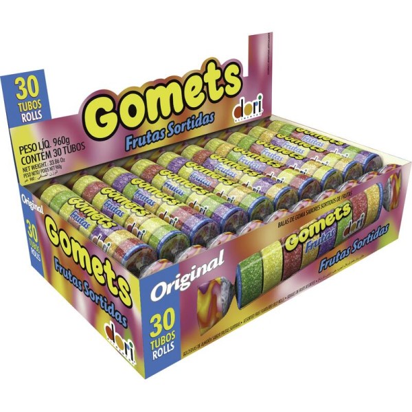 Encontraproduto.com.br - Bala de Goma Dori Gomets Frutas Sortidas Caixeta com 30 unidades