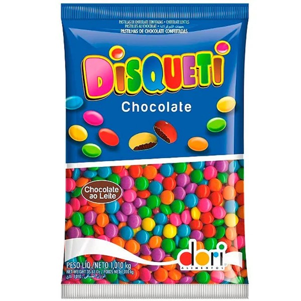 Encontraproduto.com.br - Confeito Chocolate Disqueti 1,010 Kg - Dori