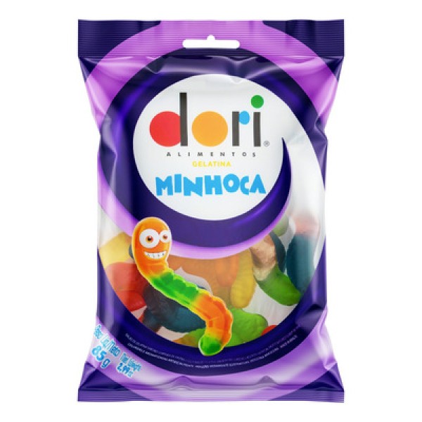 Encontraproduto.com.br - Bala Gelat Dori Minhoca 85g