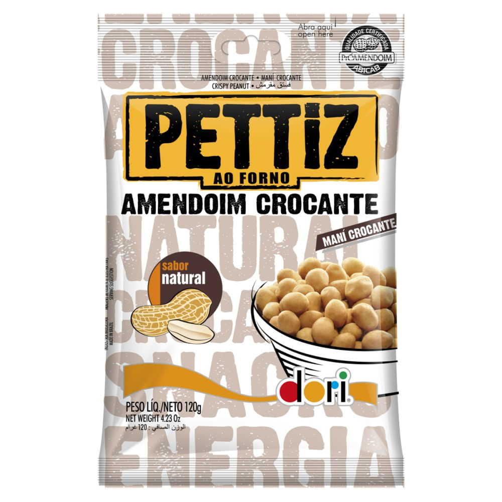 AMENDOIM NATURAL PETTIZ CROCANTE 120G