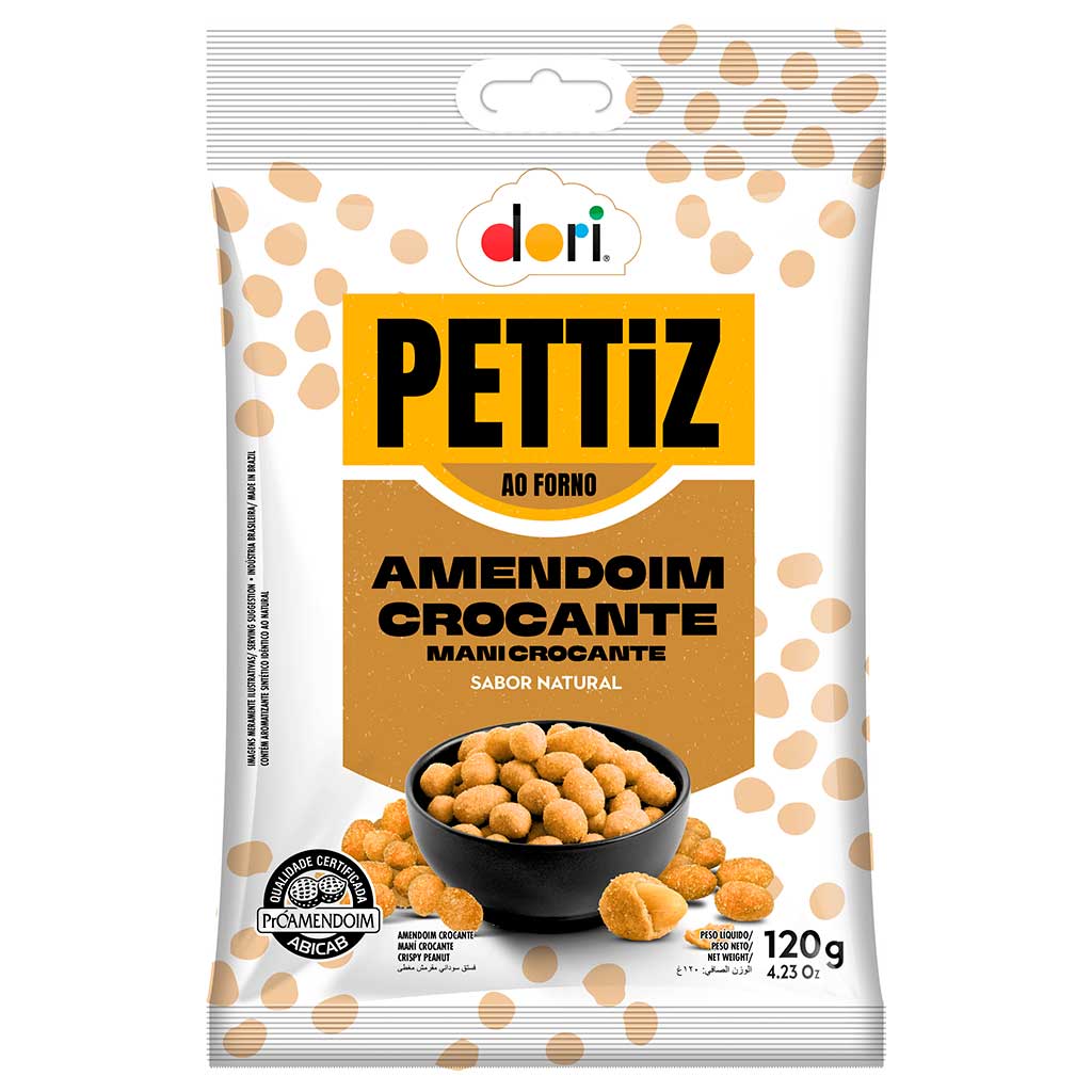 Encontraproduto.com.br - AMENDOIM NATURAL PETTIZ CROCANTE 120G