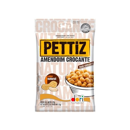 Encontraproduto.com.br - AMENDOIM NATURAL PETTIZ CROCANTE 120G