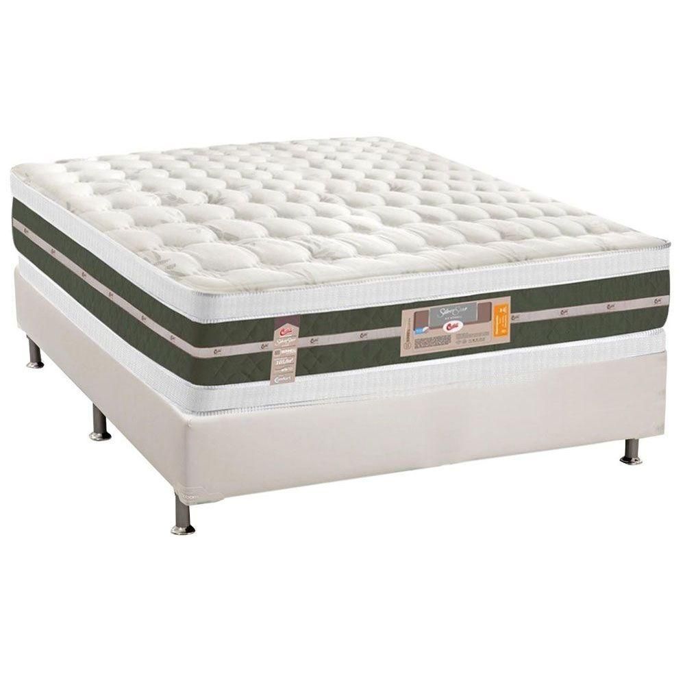 Encontraproduto.com.br - Cama Box Casal: Colchão Espuma D45 Orthoflex Genova + Base Crc Suede Clean(138X188)