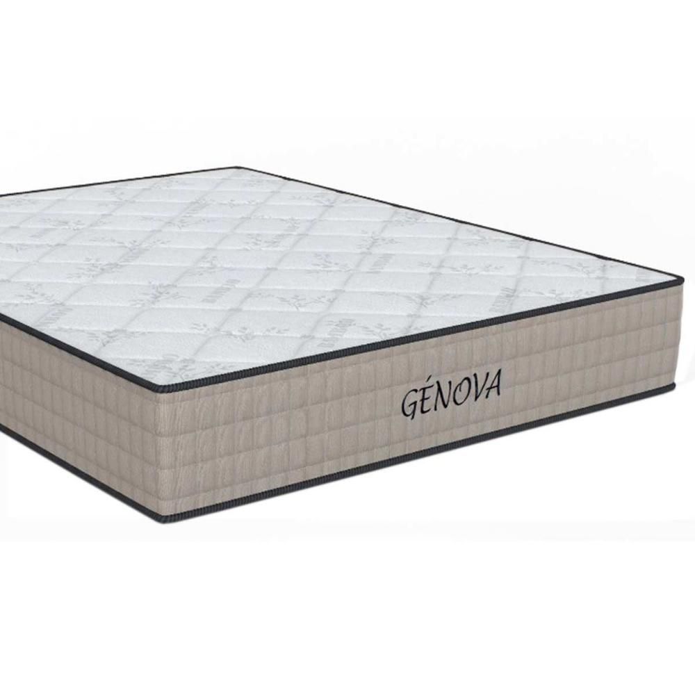 Encontraproduto.com.br - Cama Box Casal: Colchão Espuma D45 Orthoflex Genova + Base Crc Suede Clean(138X188)