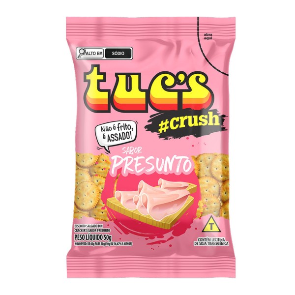 Encontraproduto.com.br - Biscoito Crush Tucs Presunto Pacote com 50g