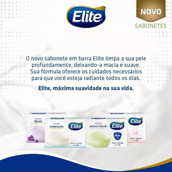 Encontraproduto.com.br - Sabonete em Barra Elite Antibacteriano com 4 Unidades 85g