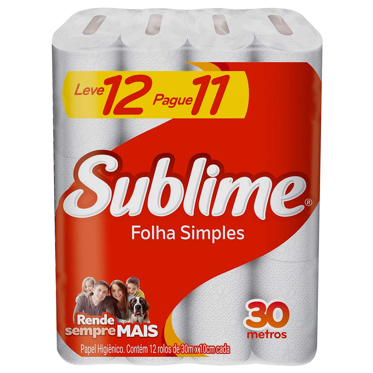 Papel Higiênico Sublime 30 Metros 12 Unidades