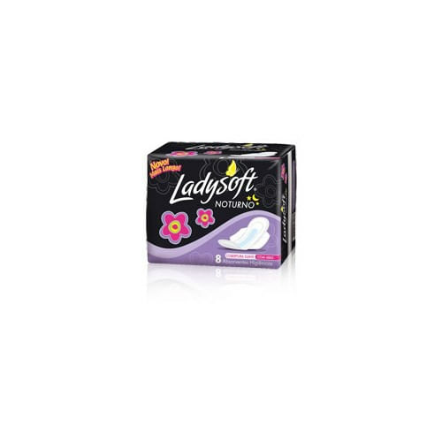 Encontraproduto.com.br - Absorvente Lady Soft Noturno Suave com Abas com 8 Unidades