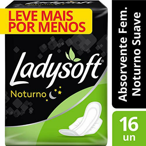 Encontraproduto.com.br - Absorvente Ladysoft Noturno Suave com Abas com 16 unidades