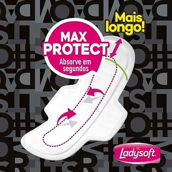 Encontraproduto.com.br - Absorvente Ladysoft Noturno Suave com Abas com 16 unidades