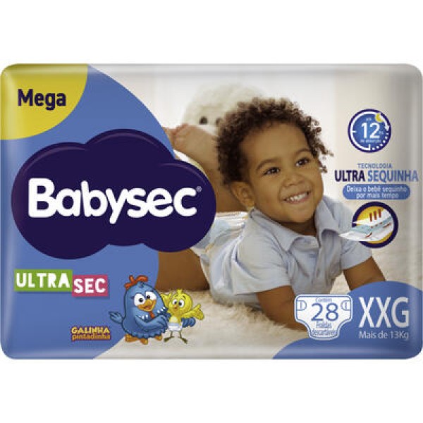 Encontraproduto.com.br - Fralda Descartável BabySec Mega XXG Pacote com 28 unidades
