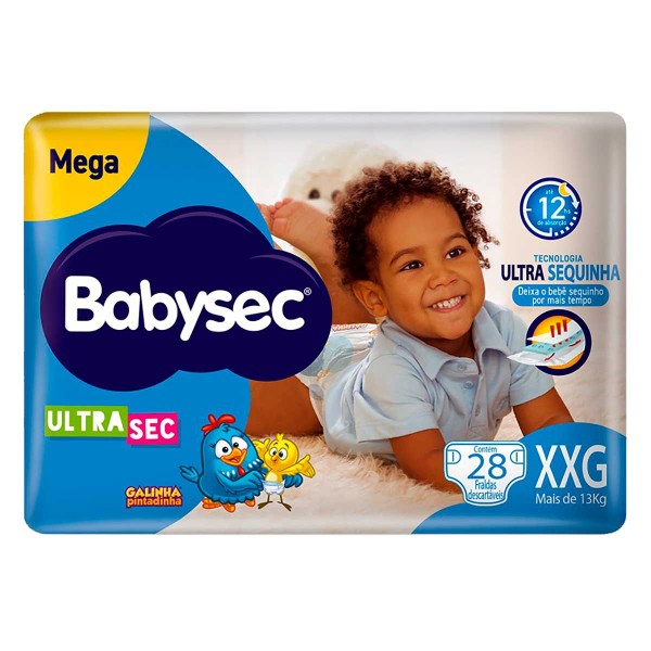 Encontraproduto.com.br - Fralda Descartável BabySec Mega XXG Pacote com 28 unidades