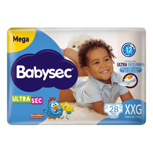 Fralda Descartável Babysec Ultra Jumbinho XXG c/ 12