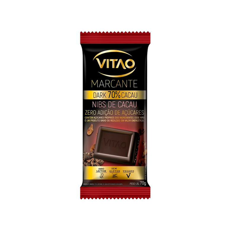 Encontraproduto.com.br - Chocolate Vitao Zero Nibs 70% Zero 70g