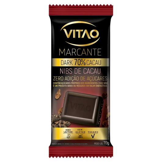 Encontraproduto.com.br - Chocolate Vitao Zero Nibs 70% Zero 70g