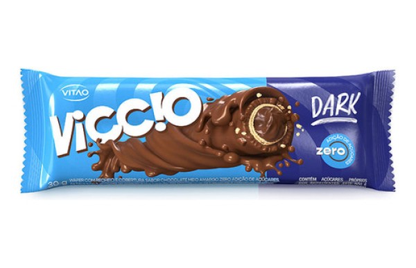 Chocolate Viccio Roll Dark Chocolate Zero Açúcar 30g