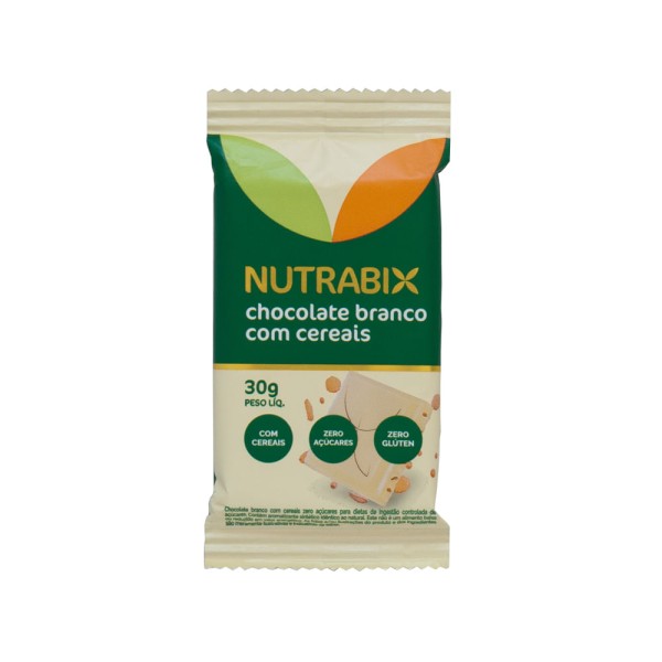 Encontraproduto.com.br - Chocolate Nutrabix Branco Zero Açucares Com Cereais 30g