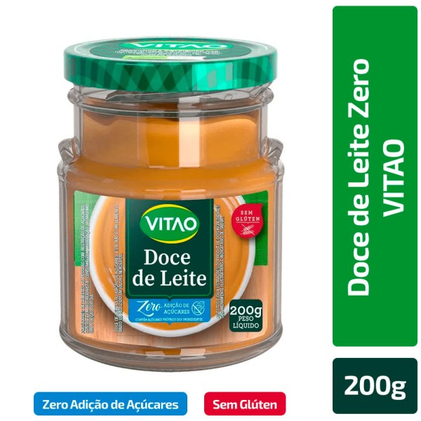 Doce de Leite Cremoso Vitao Zero Açúcar Puro 200g