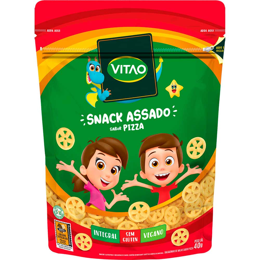 Encontraproduto.com.br - Snack Vitao Kids Integral Pizza 40g