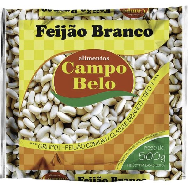 Encontraproduto.com.br - Feijão Branco Campo Belo Tipo 1 Pacote com 500g