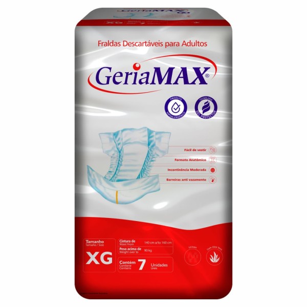 Encontraproduto.com.br - Fraldas Geríatrica Descartaveis Adulto Geriamax Xg C/7