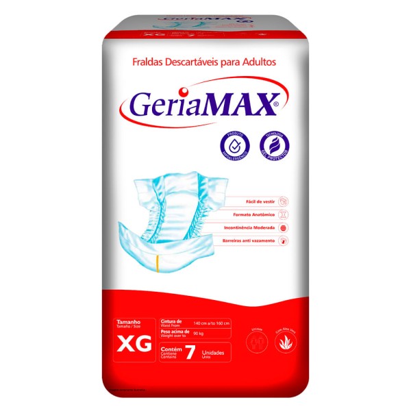 Encontraproduto.com.br - Fraldas Geríatrica Descartaveis Adulto Geriamax Xg C/7