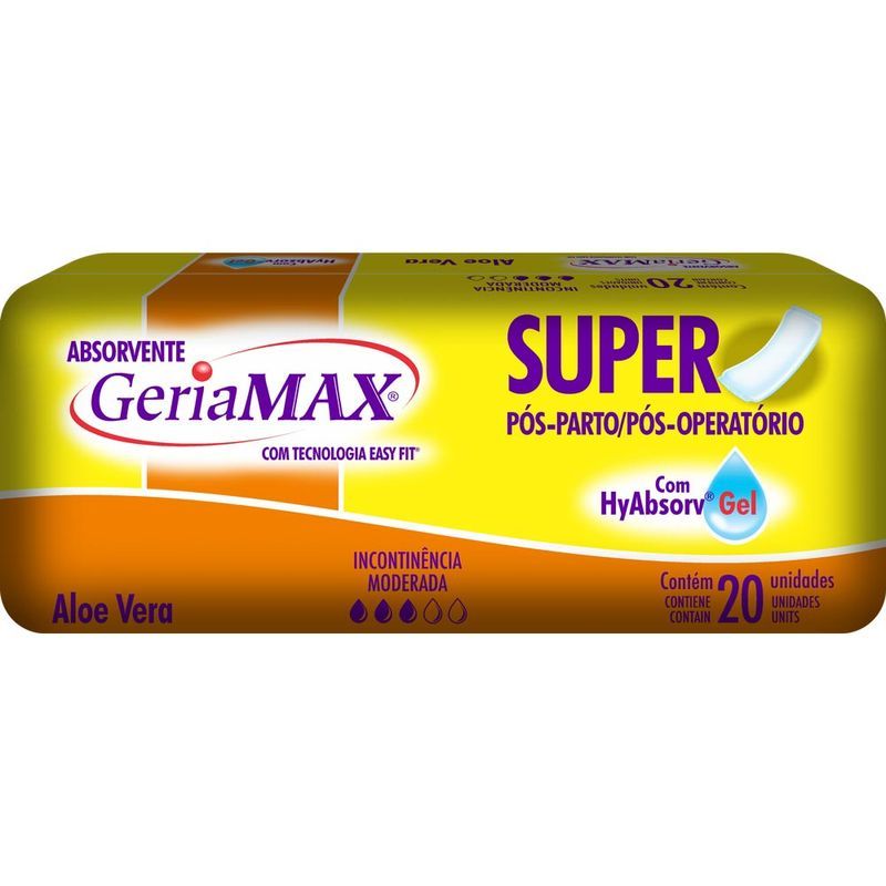 Encontraproduto.com.br - Absorvente Geriátrico Geriamax Super Com 20 Unidades