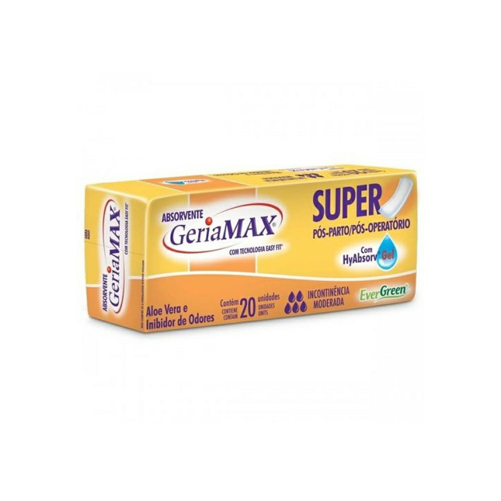 Encontraproduto.com.br - Absorvente Geriátrico Geriamax Super Com 20 Unidades