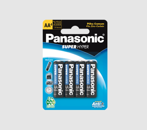 Pilha Panasonic Pequena Com 4unidades