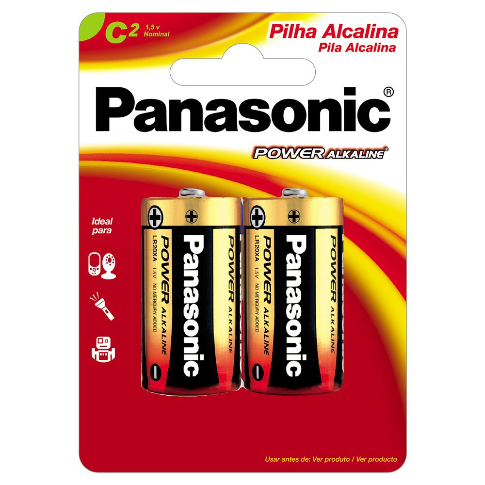 Encontraproduto.com.br - Pilha Panasonic Alka Lr14-2b Com 2unidades