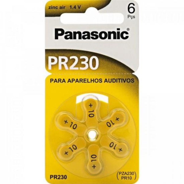 Encontraproduto.com.br - Bateria Panasonic Para Ap Auditivo com 06 Pr230H
