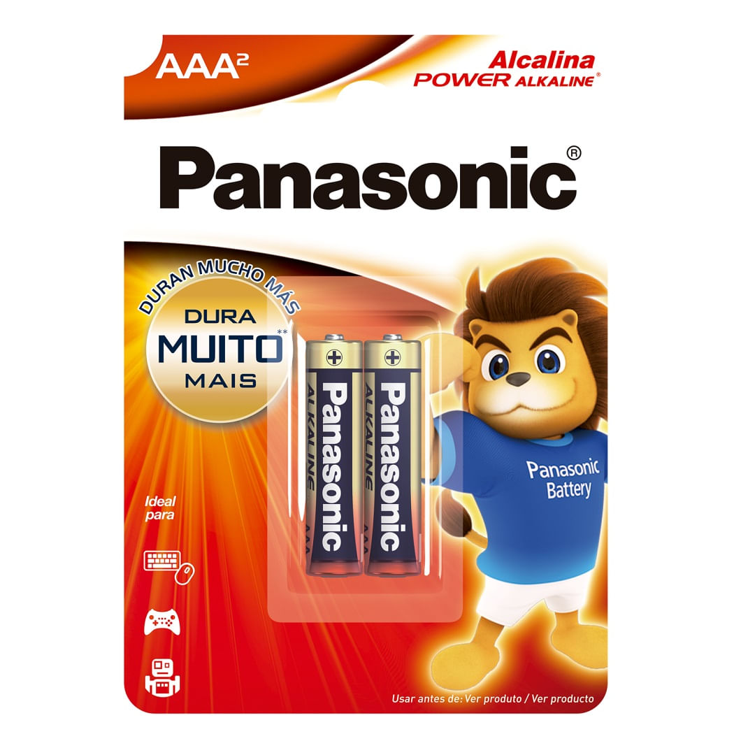 Encontraproduto.com.br - Pilha Alcalina Panasonic Palito AAA Cartela com 10x2 unidades