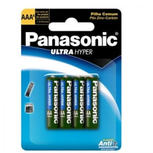 Pilha Palito Panasonic Cartela com 4 unidades