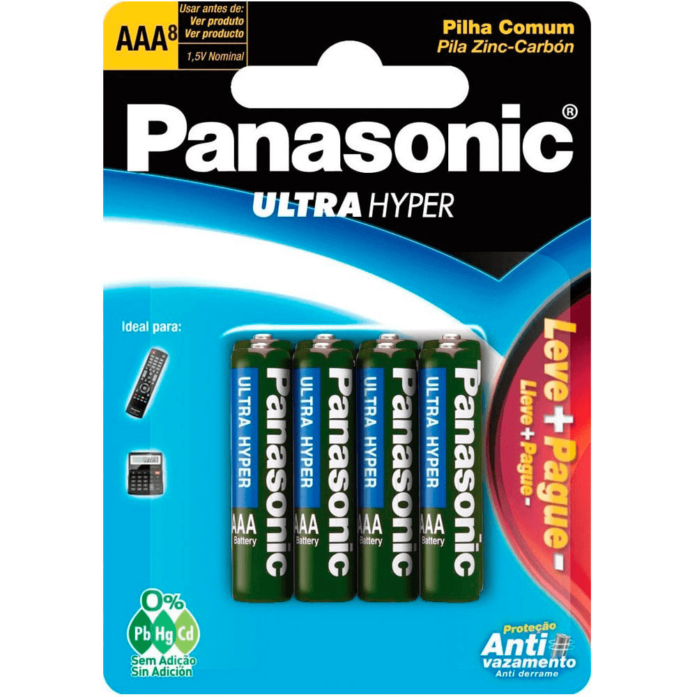 Encontraproduto.com.br - Pilha Palito Panasonic Pacote com 8 unidades