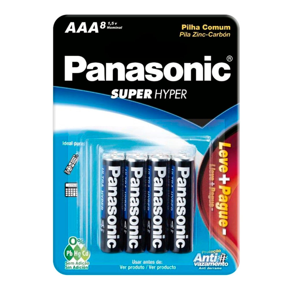 Encontraproduto.com.br - Pilha Palito Panasonic Pacote com 8 unidades