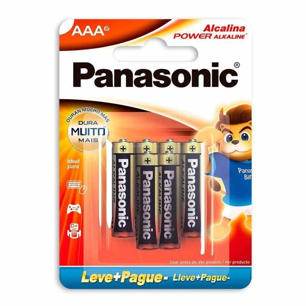 Encontraproduto.com.br - Pilha Alcalina Panasonic AAA Cartela com 6 unidades