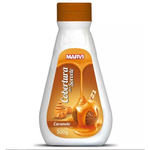 Encontraproduto.com.br - Cobertura Marvi Para Sorvete Caramelo 300g