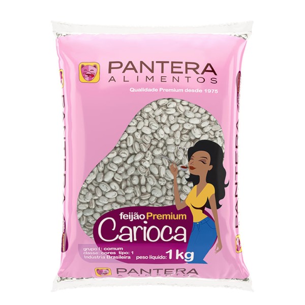 Encontraproduto.com.br - Feijão Carioca Pantera Tipo 1 Pacote com 1kg